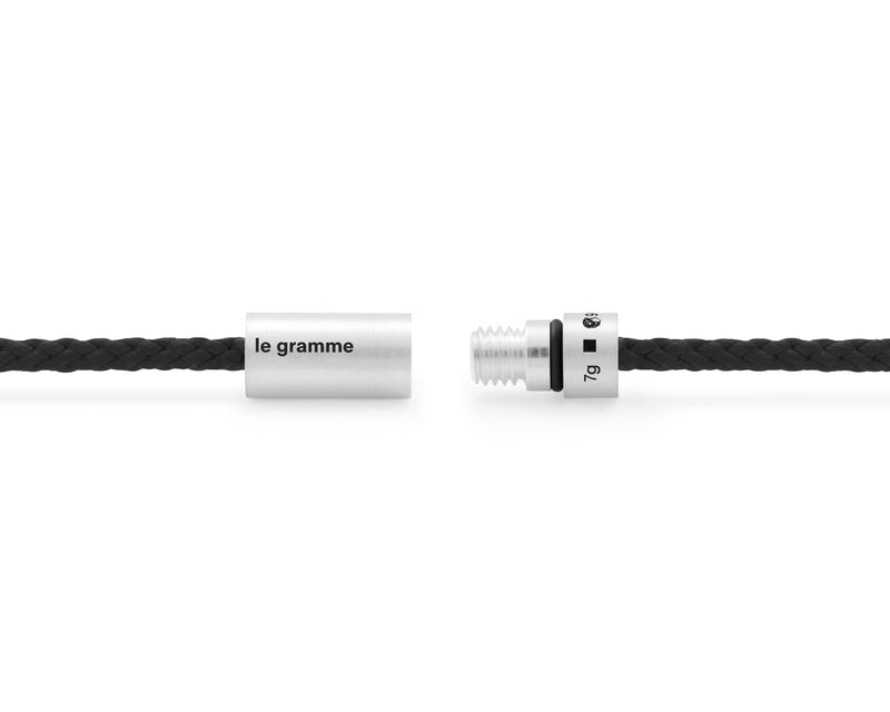 Le Gramme Bracelet Câble Nato Noir Le 7g
