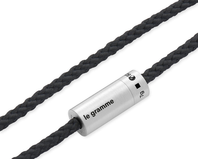 Le Gramme Bracelet Câble Nato Noir Le 7g