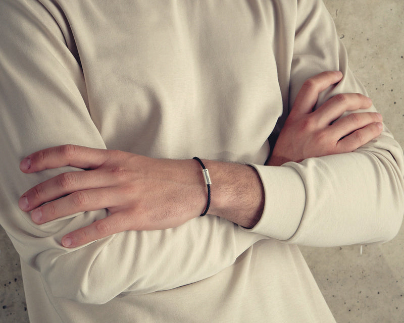 Le Gramme Bracelet Câble Nato Noir Le 7g