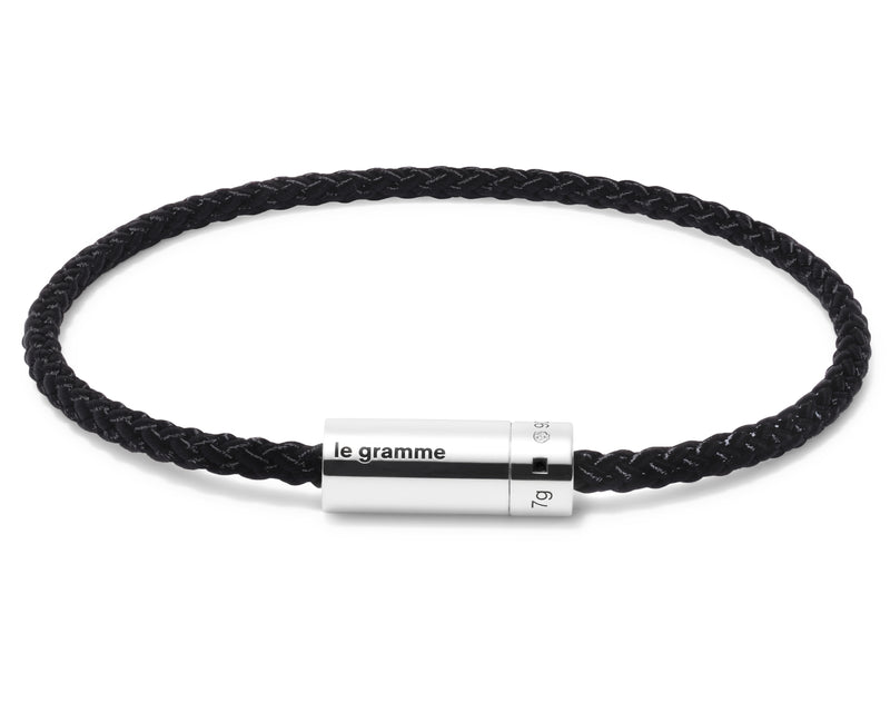 le gramme bracelet câble nato noir le 7g