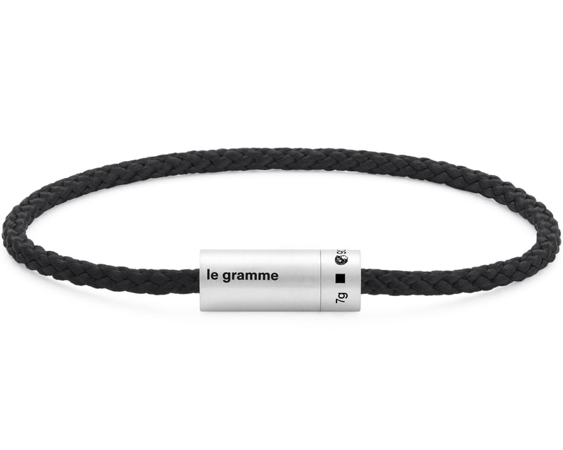 le gramme bracelet câble nato noir le 7g