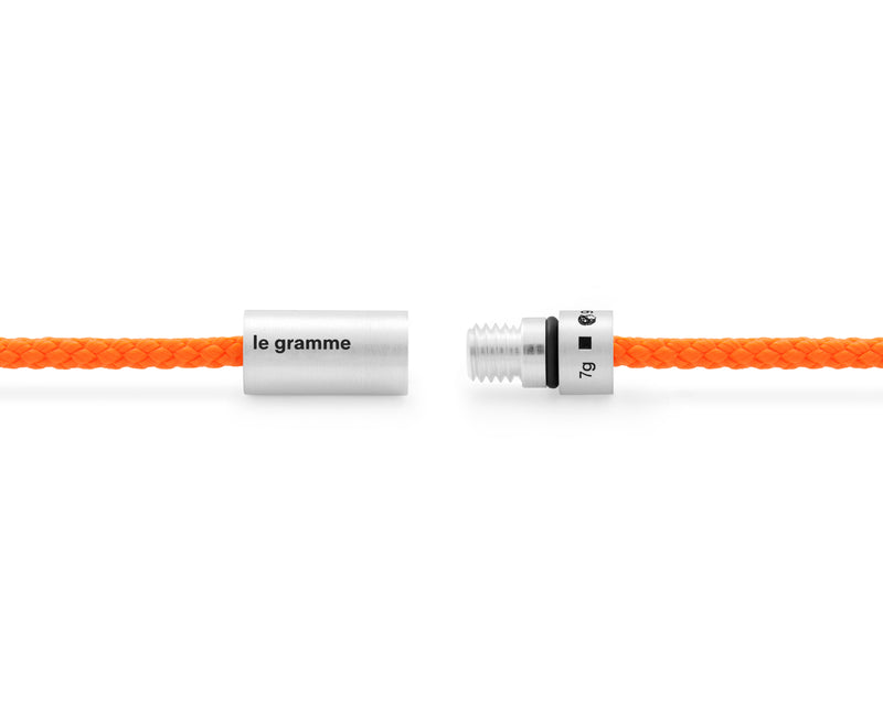 Le Gramme Bracelet Câble Nato Orange Le 7g