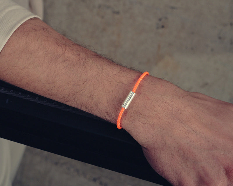Le Gramme Bracelet Câble Nato Orange Le 7g