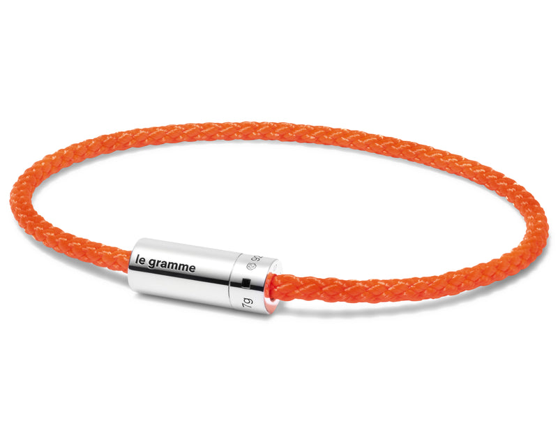 Le Gramme Bracelet Câble Nato Orange Le 7g