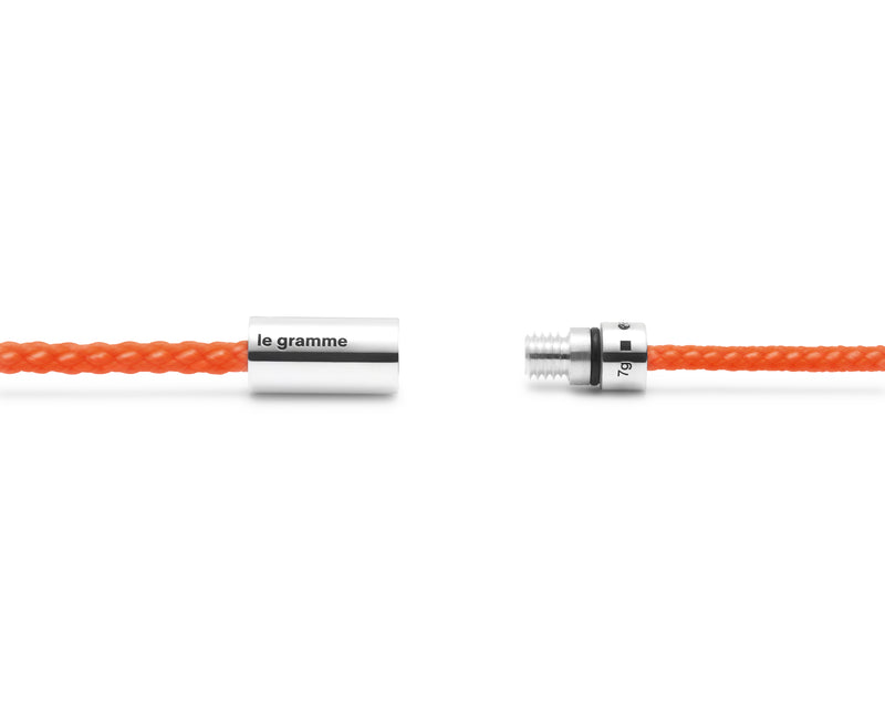 Le Gramme Bracelet Câble Nato Orange Le 7g