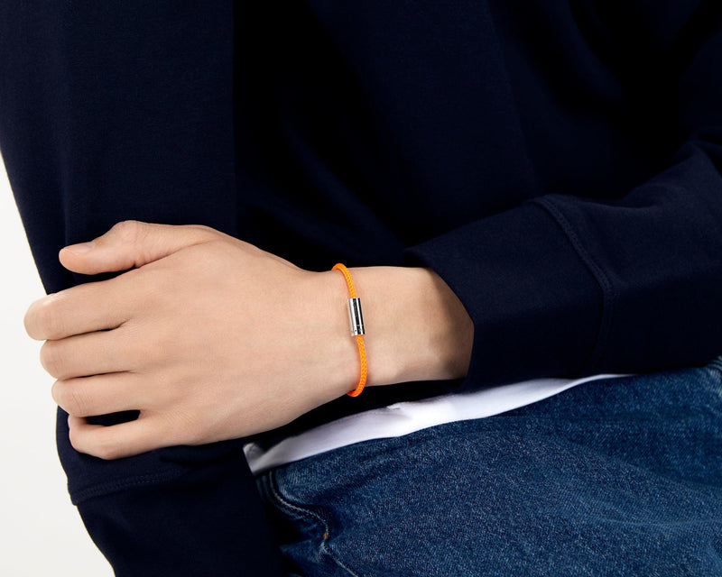 Le Gramme Bracelet Câble Nato Orange Le 7g