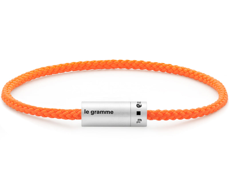 le gramme bracelet câble nato orange le 7g
