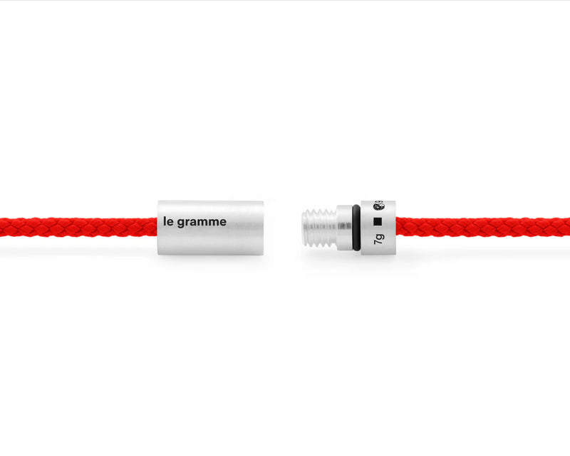 Le Gramme Bracelet Câble Nato Rouge Le 7g