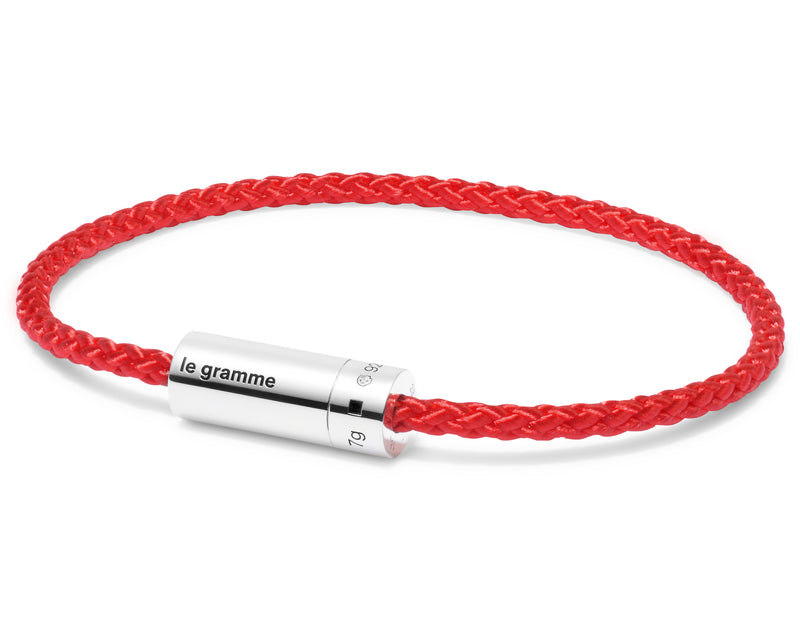 Le Gramme Bracelet Câble Nato Rouge Le 7g