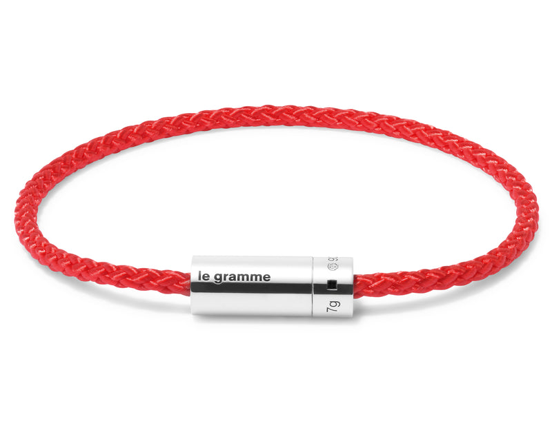 le gramme bracelet câble nato rouge le 7g