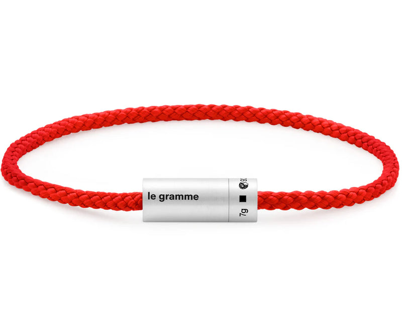 le gramme bracelet câble nato rouge le 7g