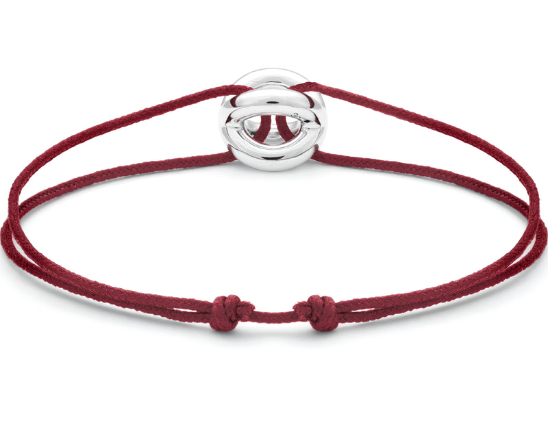 Le Gramme Bracelet Cordon Entrelacs Bordeaux Le 3g