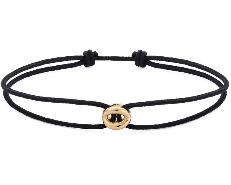 le gramme bracelet cordon entrelacs noir le 1g