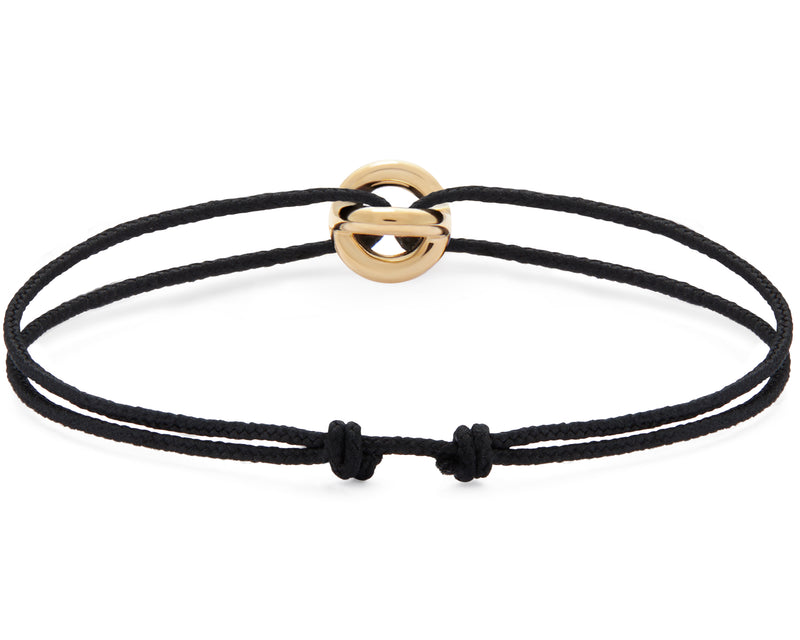 Le Gramme Bracelet Cordon Entrelacs Noir Le 3g