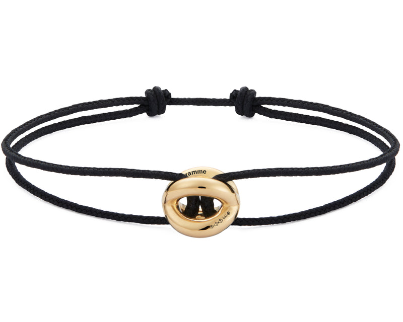 le gramme bracelet cordon entrelacs noir le 3g