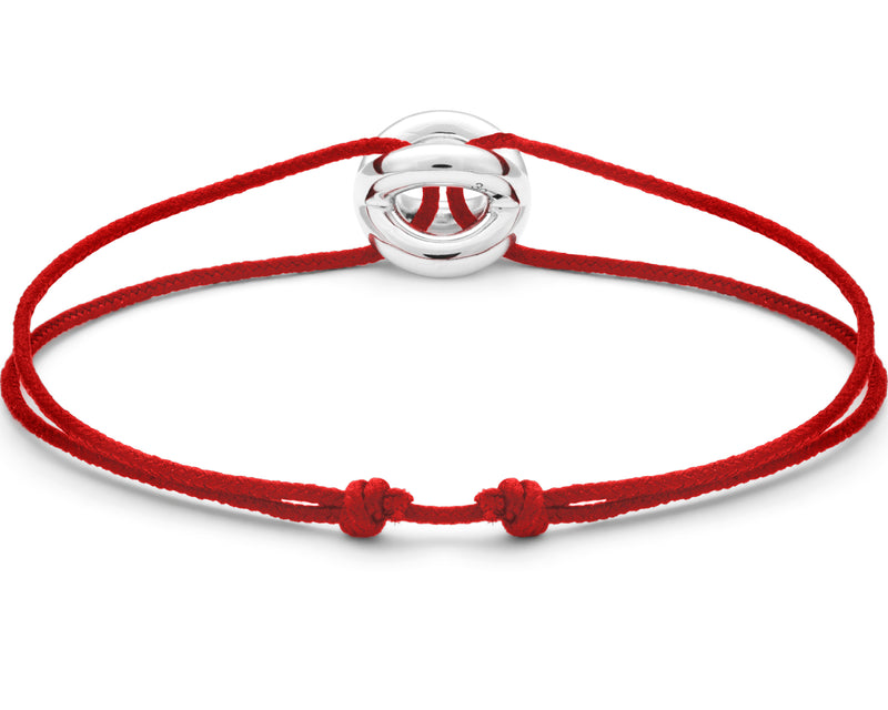 Le Gramme Bracelet Cordon Entrelacs Rouge Le 3g