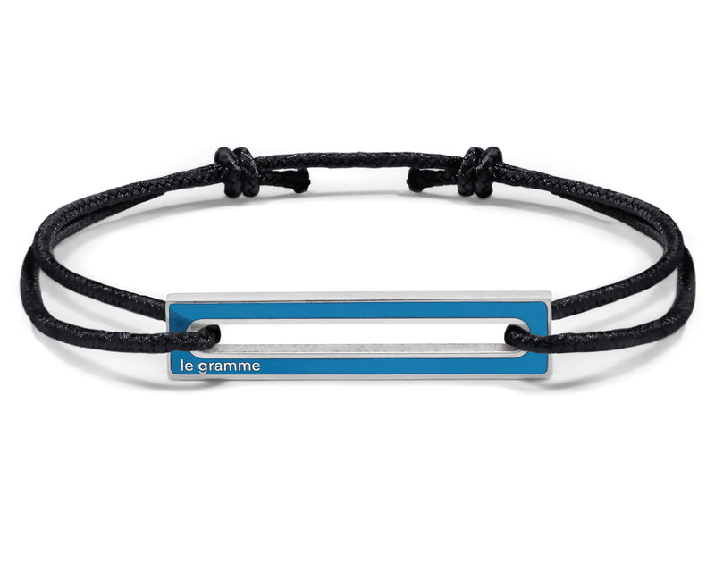 le gramme bracelet cordon laqué bleu le 1 7g