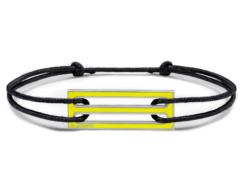 le gramme bracelet cordon laqué jaune le 2 5g