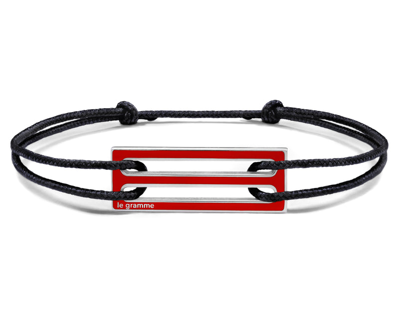 le gramme bracelet cordon laqué rouge le 2 5g