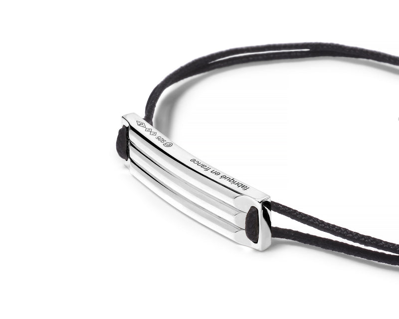 Le Gramme Bracelet Cordon Noir Godron Le 5g
