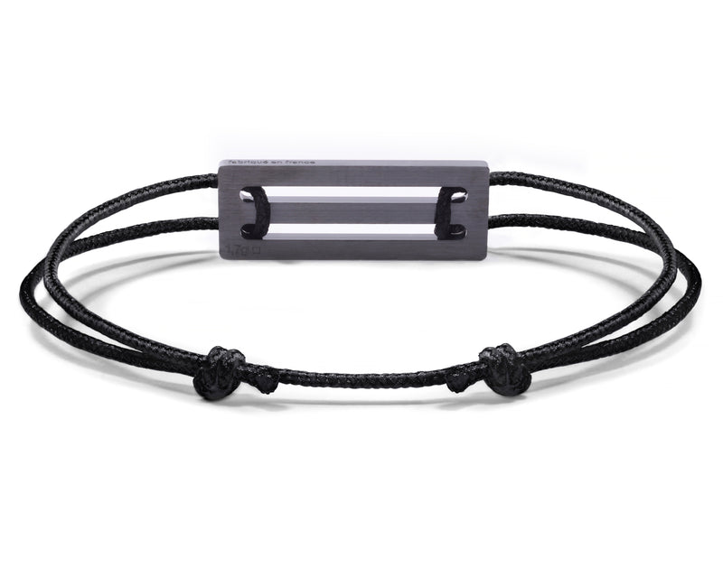 Le Gramme Bracelet Cordon Noir Perforé Le 1 7g