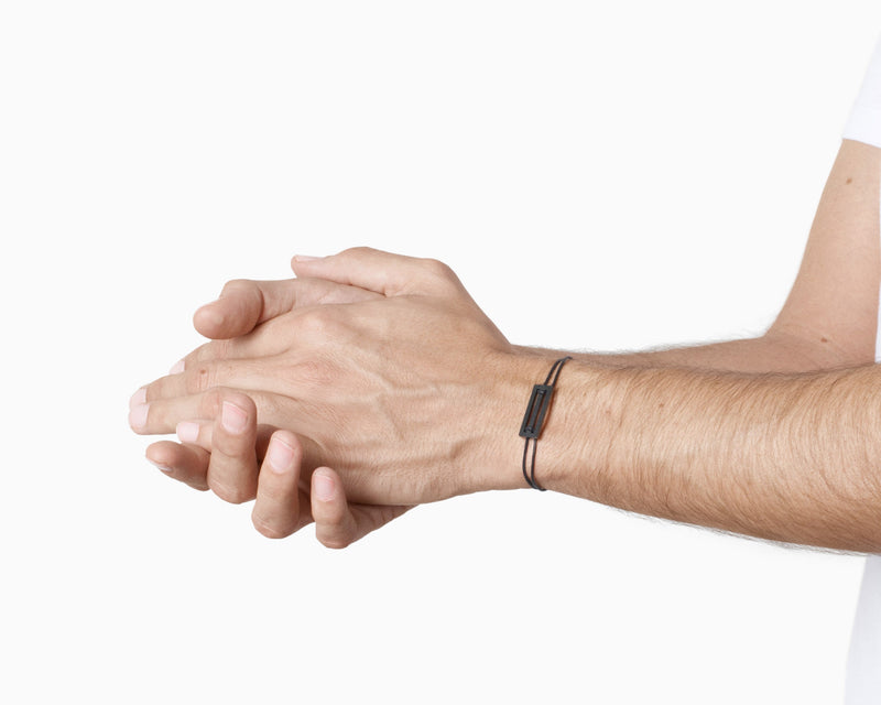 Le Gramme Bracelet Cordon Noir Perforé Le 1 7g