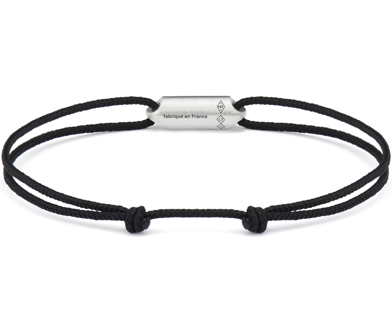 Le Gramme Bracelet Cordon Noir Segment Le 3g
