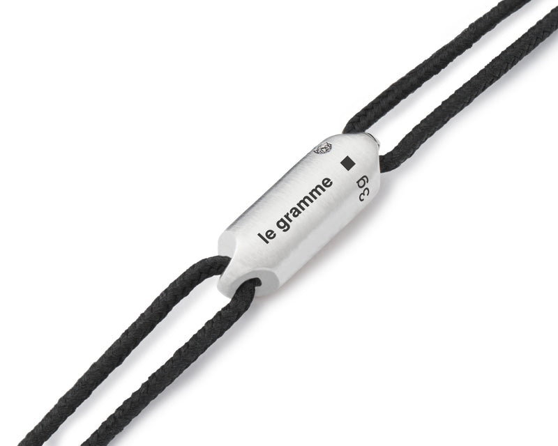 Le Gramme Bracelet Cordon Noir Segment Le 3g