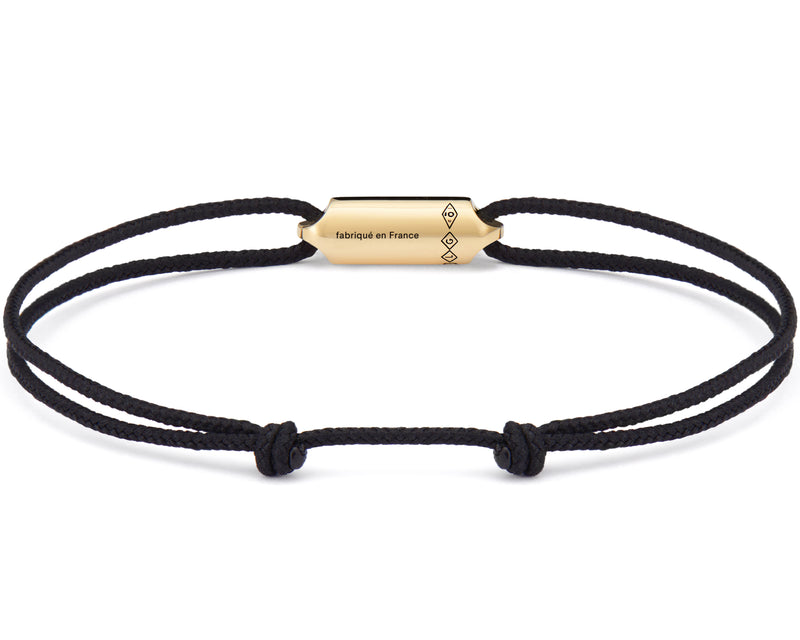 Le Gramme Bracelet Cordon Noir Segment Le 3g
