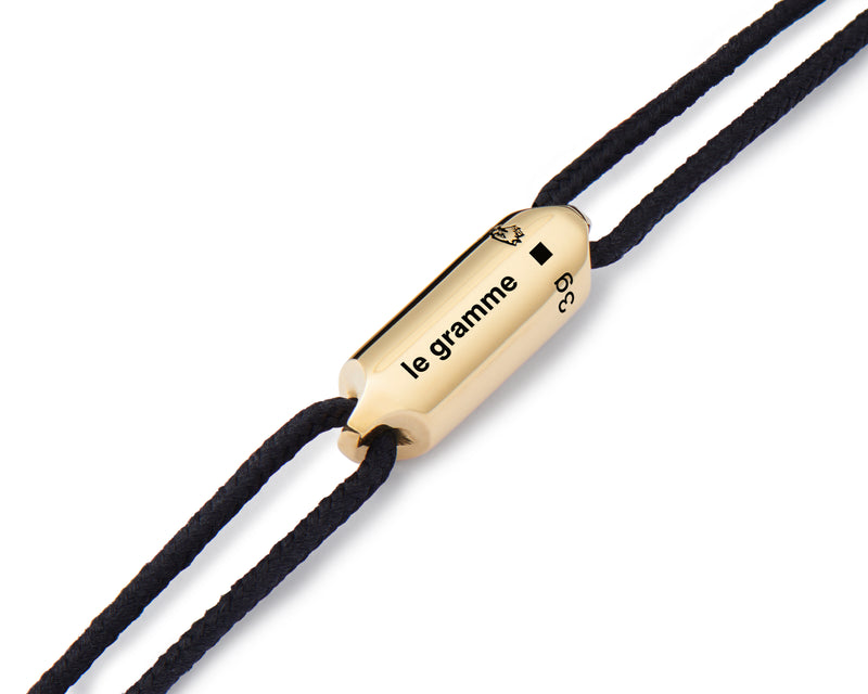 Le Gramme Bracelet Cordon Noir Segment Le 3g