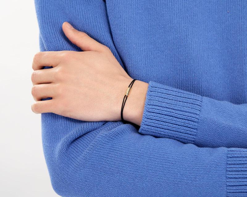 Le Gramme Bracelet Cordon Noir Segment Le 3g