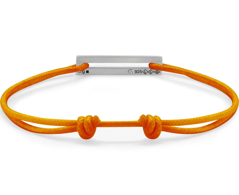 Le Gramme Bracelet Cordon Orange Perforé Le 1 7g
