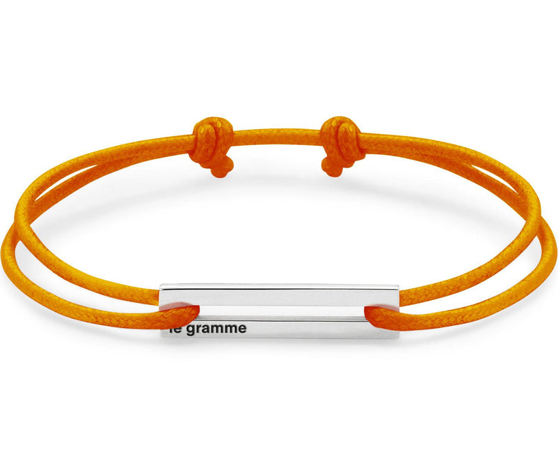 le gramme bracelet cordon orange perforé le 1 7g