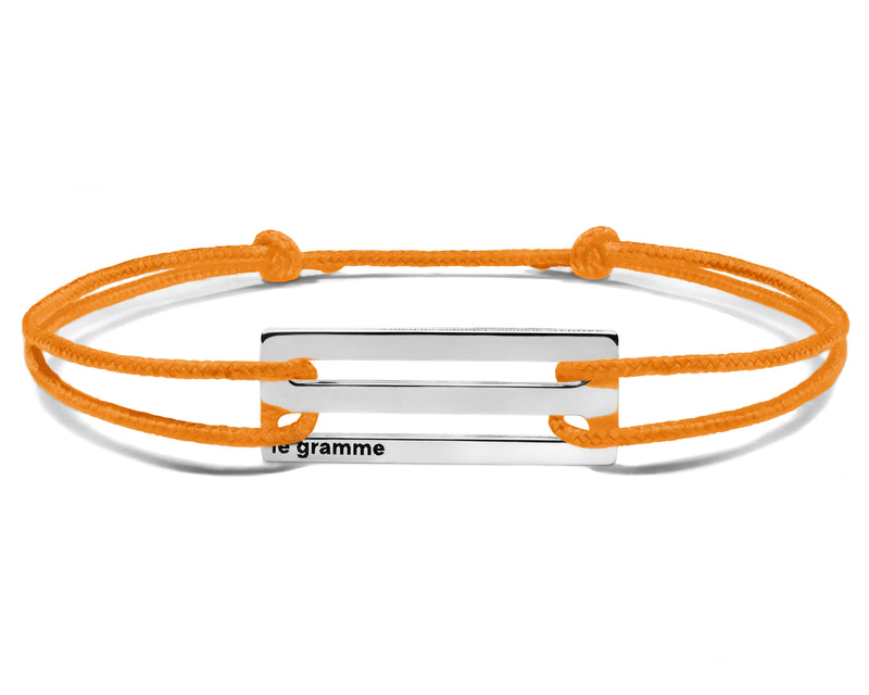 le gramme bracelet cordon orange perforé le 2 5g