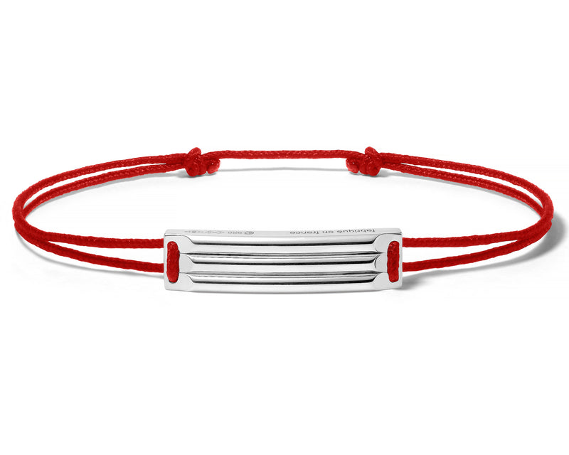le gramme bracelet cordon rouge godron le 5g