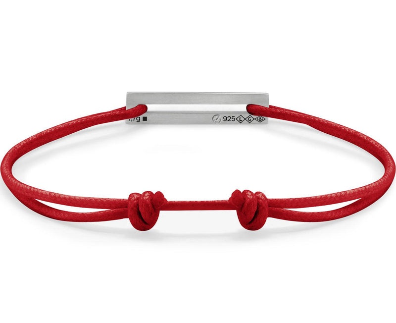 Le Gramme Bracelet Cordon Rouge Perforé Le 1 7g