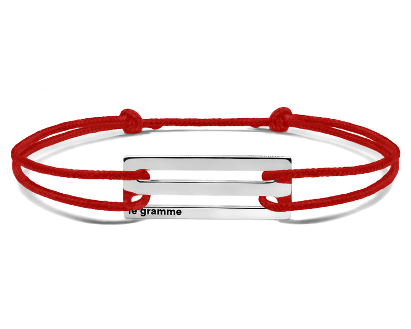 le gramme bracelet cordon rouge perforé le 2 5g