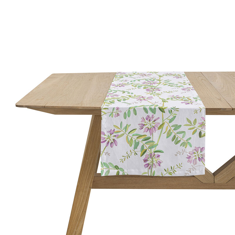 Le Jacquard Français Chemin De Table Pois De Senteur Coton Lin