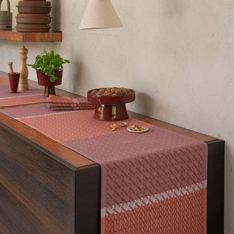 le jacquard français Chemin de table Veine Graphique Coton