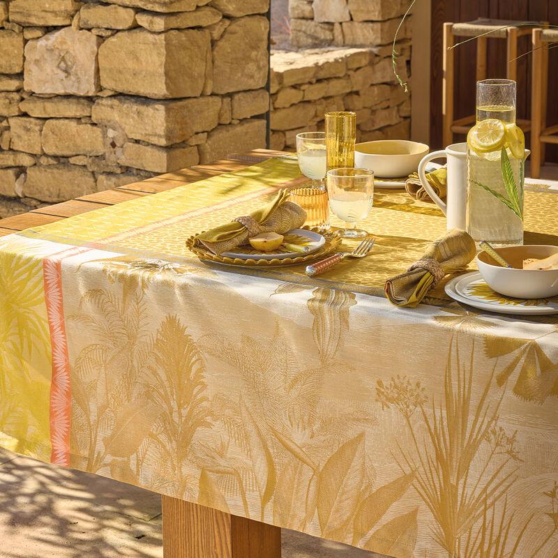 Le Jacquard Français Nappe Enduite Sinharâja Coton