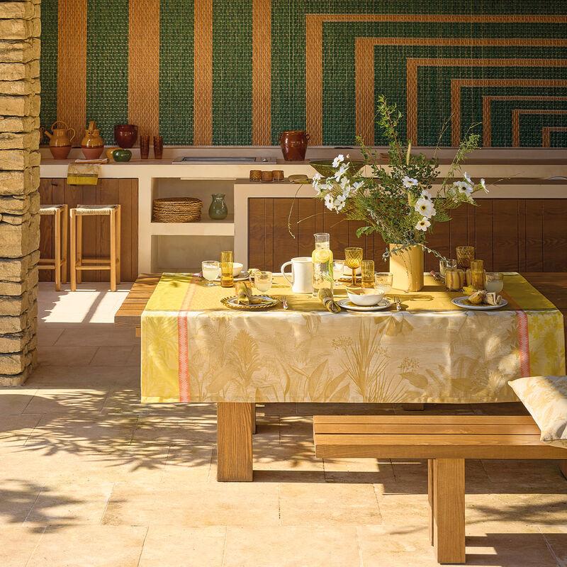 le jacquard français Nappe enduite Sinharâja Coton