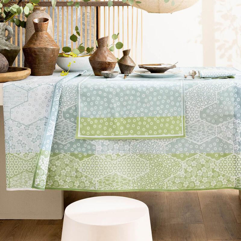 le jacquard français Nappe enduite Wagara Coton