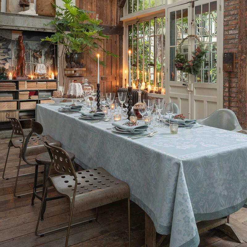 le jacquard français Nappe Poésie d'hiver Coton