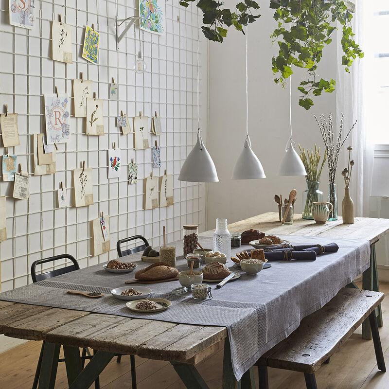 le jacquard français Nappe Slow Life Coton Lin