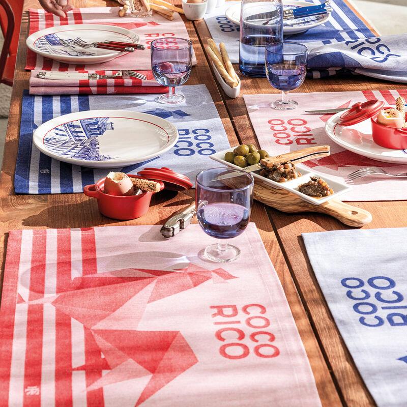 le jacquard français Lot de 2 sets de table Coco-Rico Élysée Coton