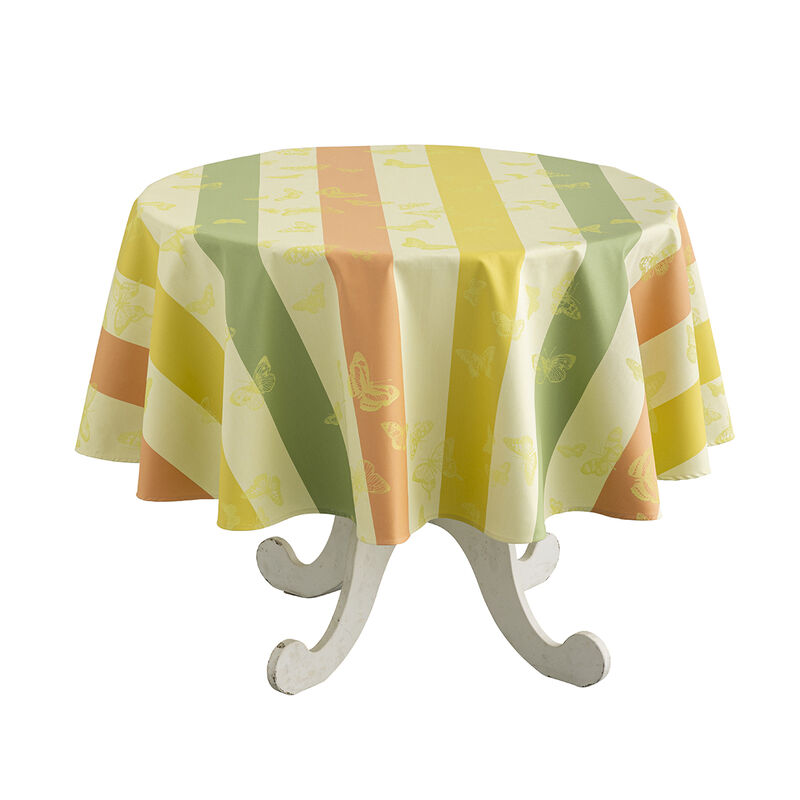 Le Jacquard Français Nappe Enduite Bal Des Papillons Coton