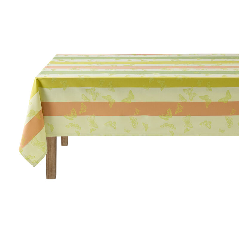 Le Jacquard Français Nappe Enduite Bal Des Papillons Coton