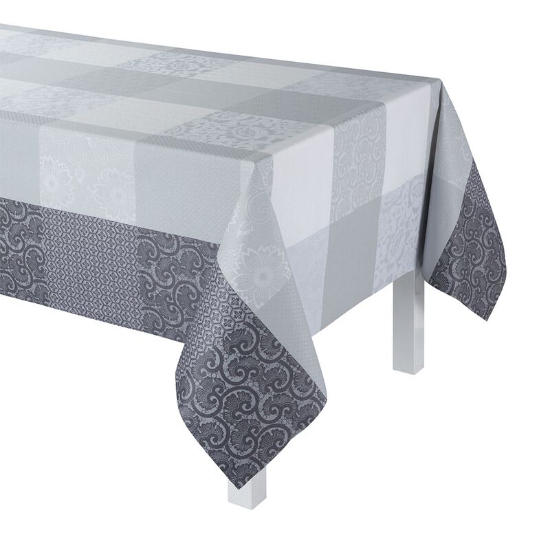 le jacquard français Nappe enduite Fleurs de Kyoto Coton