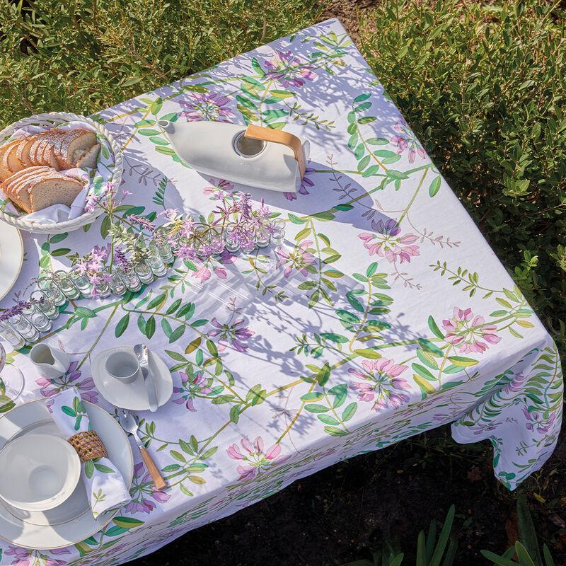 Le Jacquard Français Nappe Pois De Senteur Coton Lin