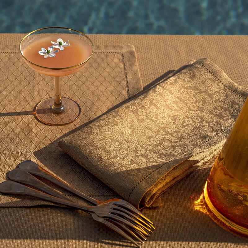 le jacquard français Serviette de table Portofino Fiori Lin